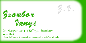 zsombor vanyi business card